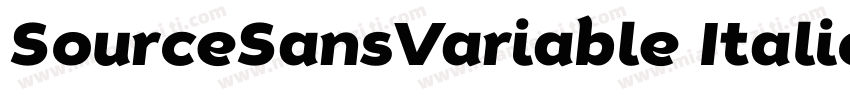 SourceSansVariable Italic 700 字体转换